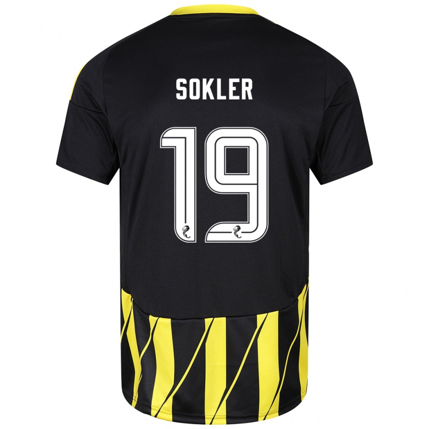 Kinder Ester Sokler #19 Schwarz Gelb Auswärtstrikot Trikot 2024/25 T-Shirt