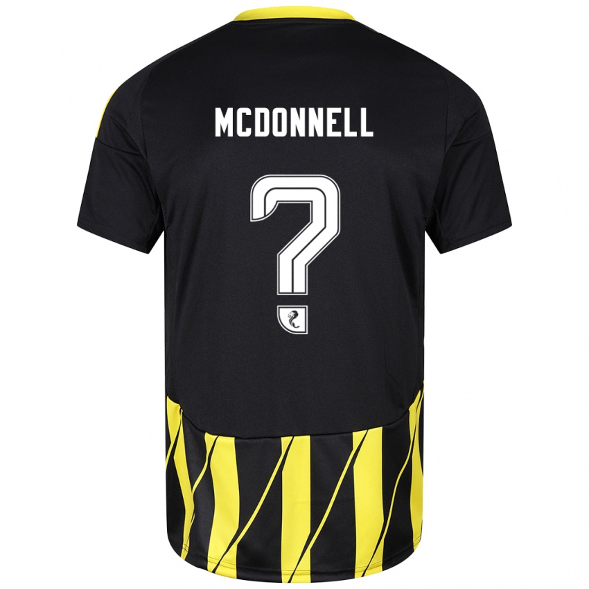 Kinder Noah Mcdonnell #0 Schwarz Gelb Auswärtstrikot Trikot 2024/25 T-Shirt