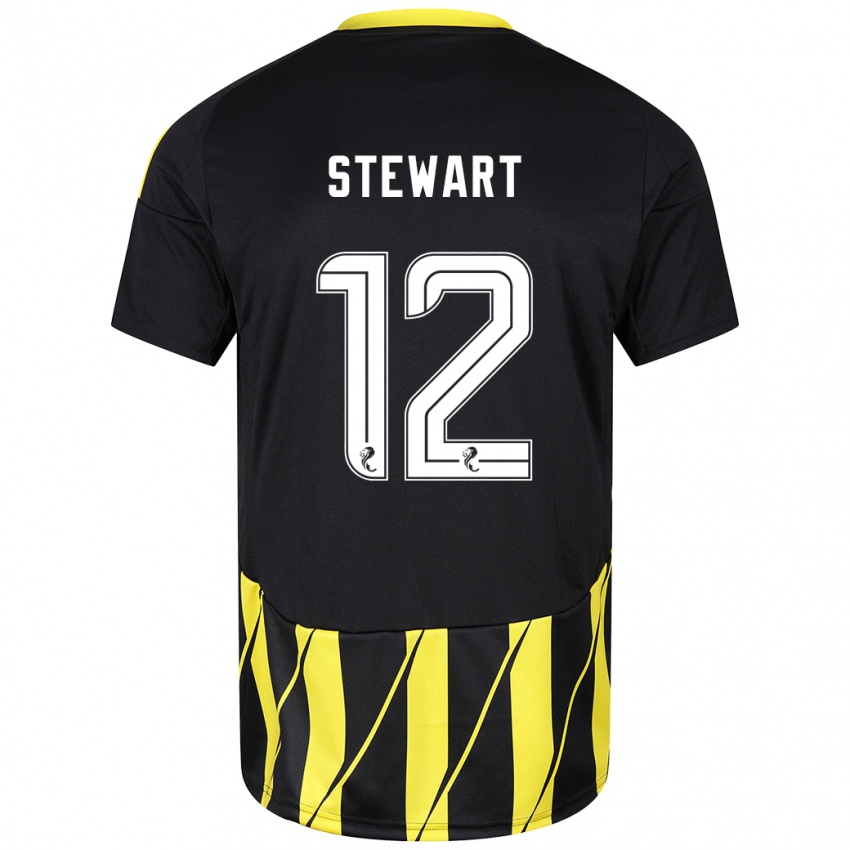 Kinder Hannah Stewart #12 Schwarz Gelb Auswärtstrikot Trikot 2024/25 T-Shirt