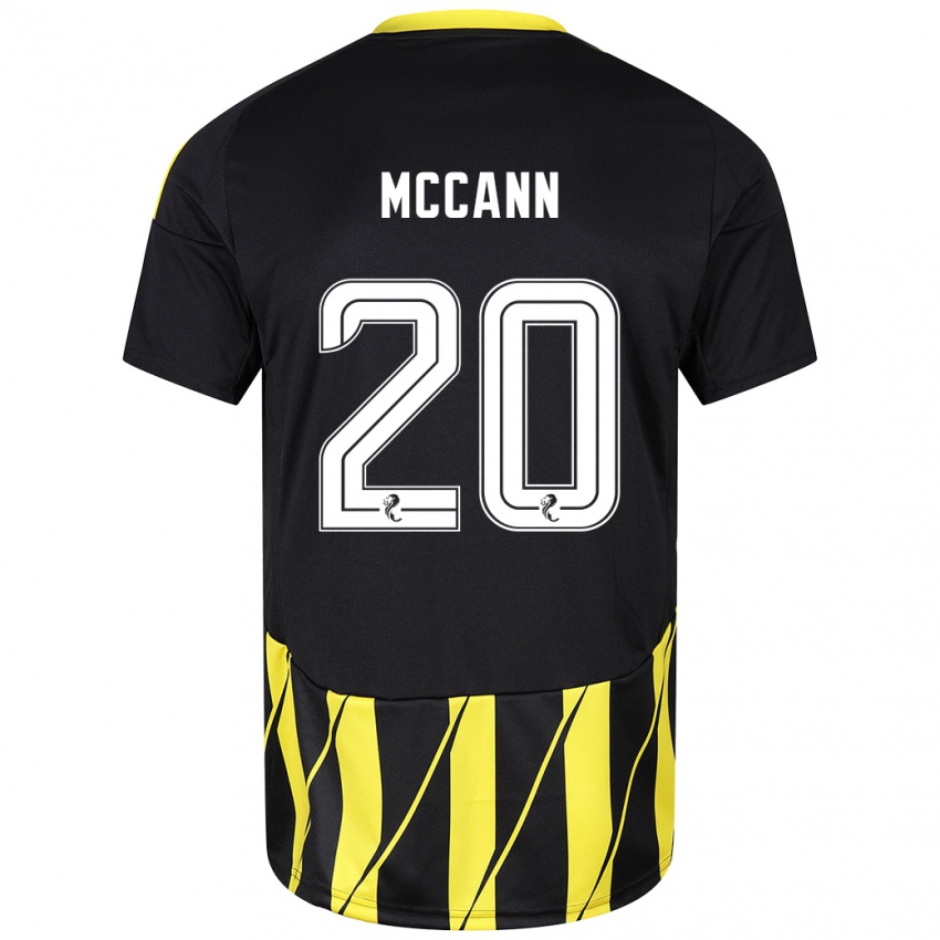 Kinder Annalisa Mccann #20 Schwarz Gelb Auswärtstrikot Trikot 2024/25 T-Shirt