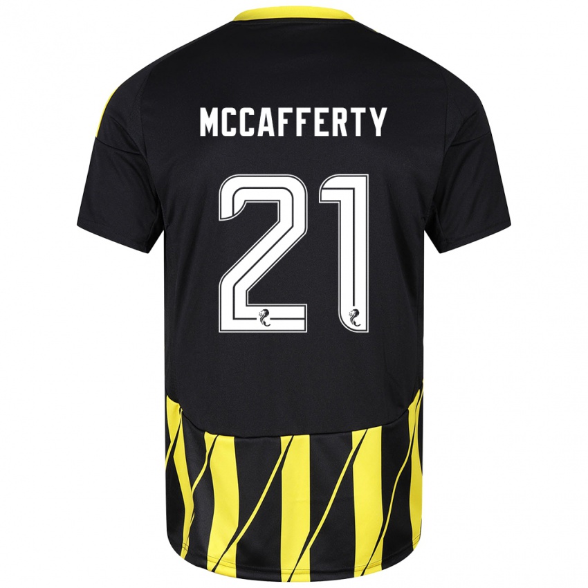 Kinder Eirinn Mccafferty #21 Schwarz Gelb Auswärtstrikot Trikot 2024/25 T-Shirt