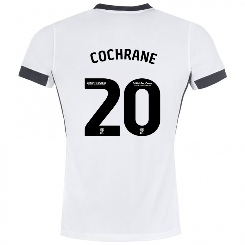 Kinder Alex Cochrane #20 Weiß Schwarz Auswärtstrikot Trikot 2024/25 T-Shirt