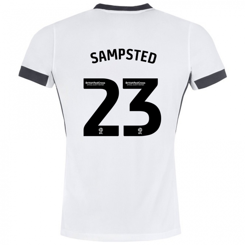 Kinder Alfons Sampsted #23 Weiß Schwarz Auswärtstrikot Trikot 2024/25 T-Shirt