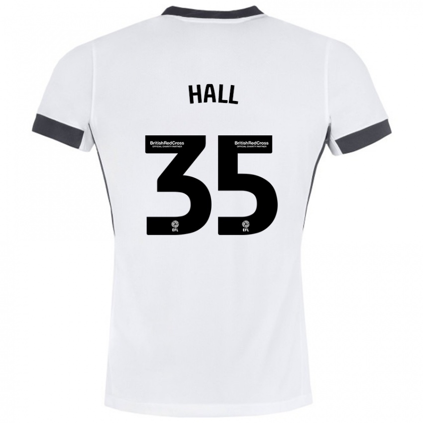 Kinder George Hall #35 Weiß Schwarz Auswärtstrikot Trikot 2024/25 T-Shirt