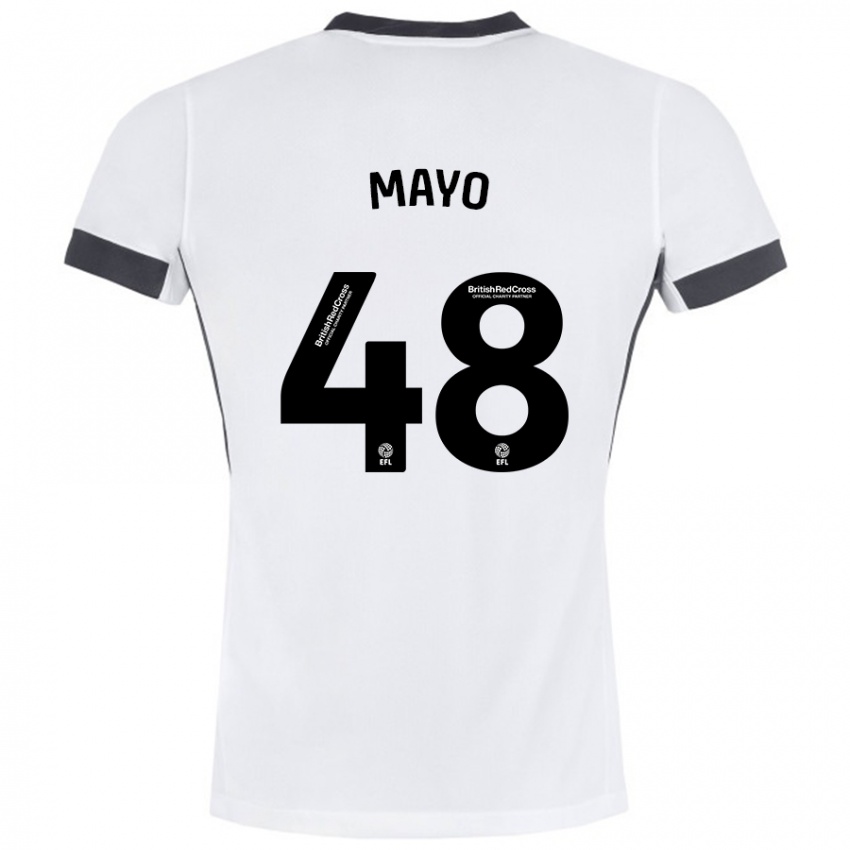 Kinder Bradley Mayo #48 Weiß Schwarz Auswärtstrikot Trikot 2024/25 T-Shirt