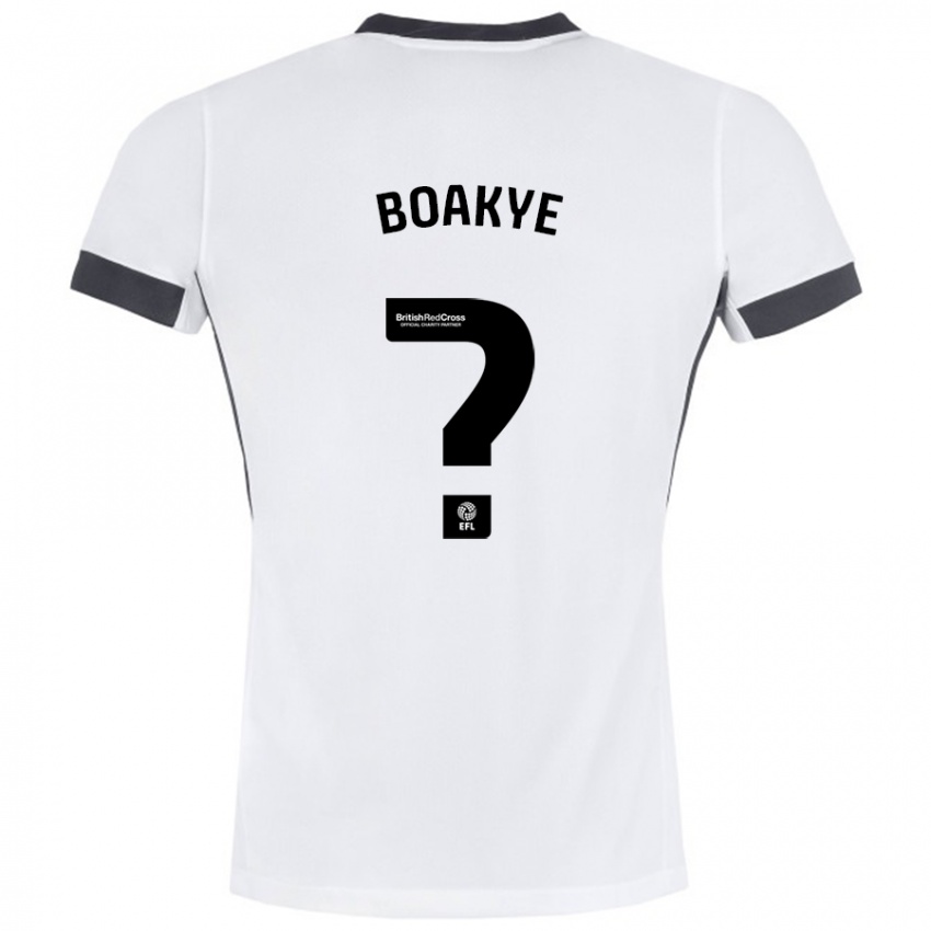 Kinder Godfred Boakye #0 Weiß Schwarz Auswärtstrikot Trikot 2024/25 T-Shirt