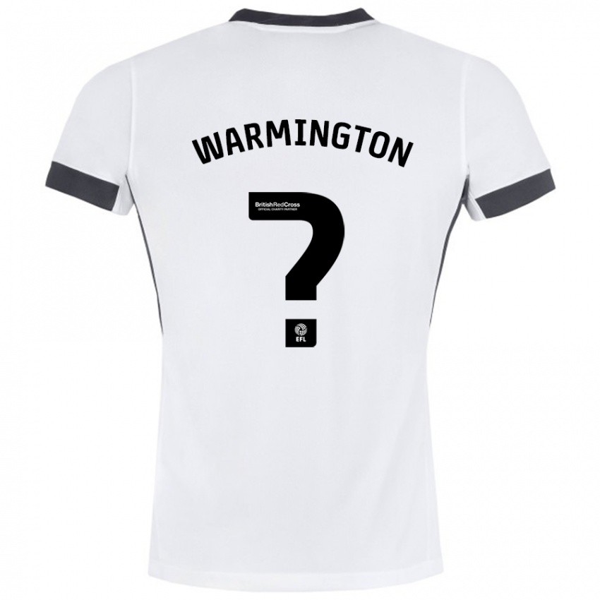 Kinder Tyrese Warmington #0 Weiß Schwarz Auswärtstrikot Trikot 2024/25 T-Shirt