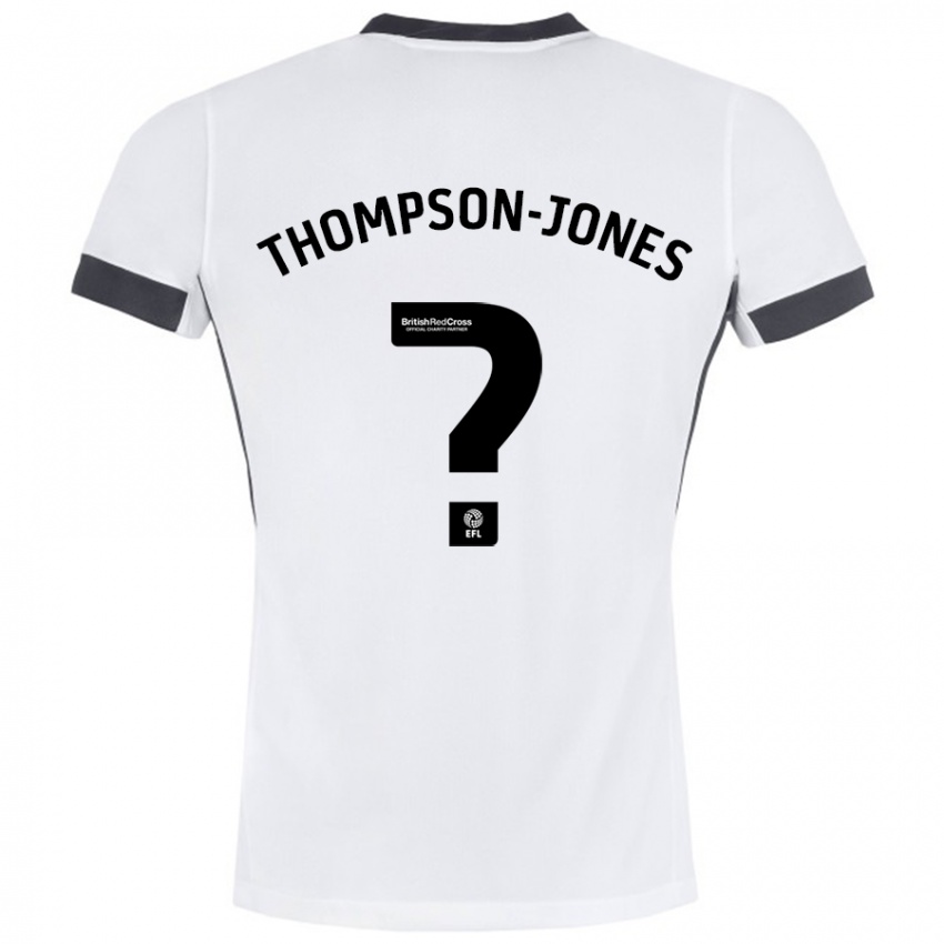 Kinder Riquelme Thompson-Jones #0 Weiß Schwarz Auswärtstrikot Trikot 2024/25 T-Shirt