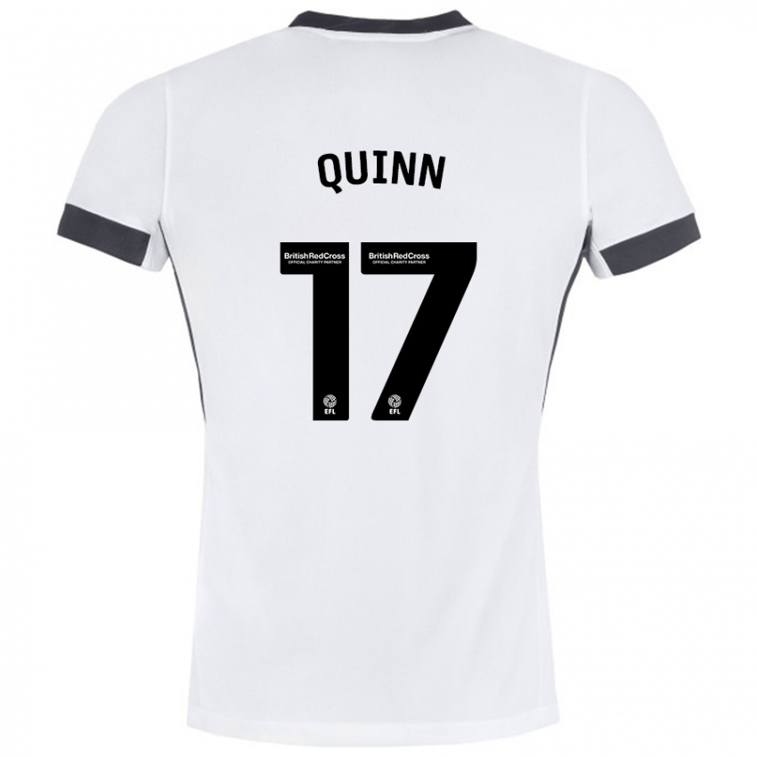 Kinder Lucy Quinn #17 Weiß Schwarz Auswärtstrikot Trikot 2024/25 T-Shirt