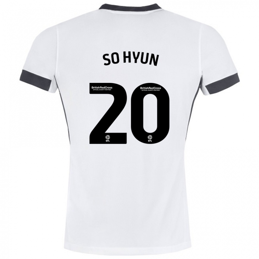 Kinder Cho So-Hyun #20 Weiß Schwarz Auswärtstrikot Trikot 2024/25 T-Shirt