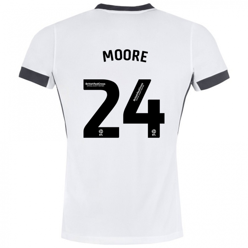 Kinder Jade Ellis Moore #24 Weiß Schwarz Auswärtstrikot Trikot 2024/25 T-Shirt