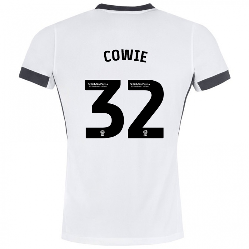 Kinder Abbie Cowie #32 Weiß Schwarz Auswärtstrikot Trikot 2024/25 T-Shirt