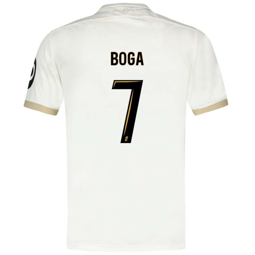 Kinder Jérémie Boga #7 Weißgold Auswärtstrikot Trikot 2024/25 T-Shirt