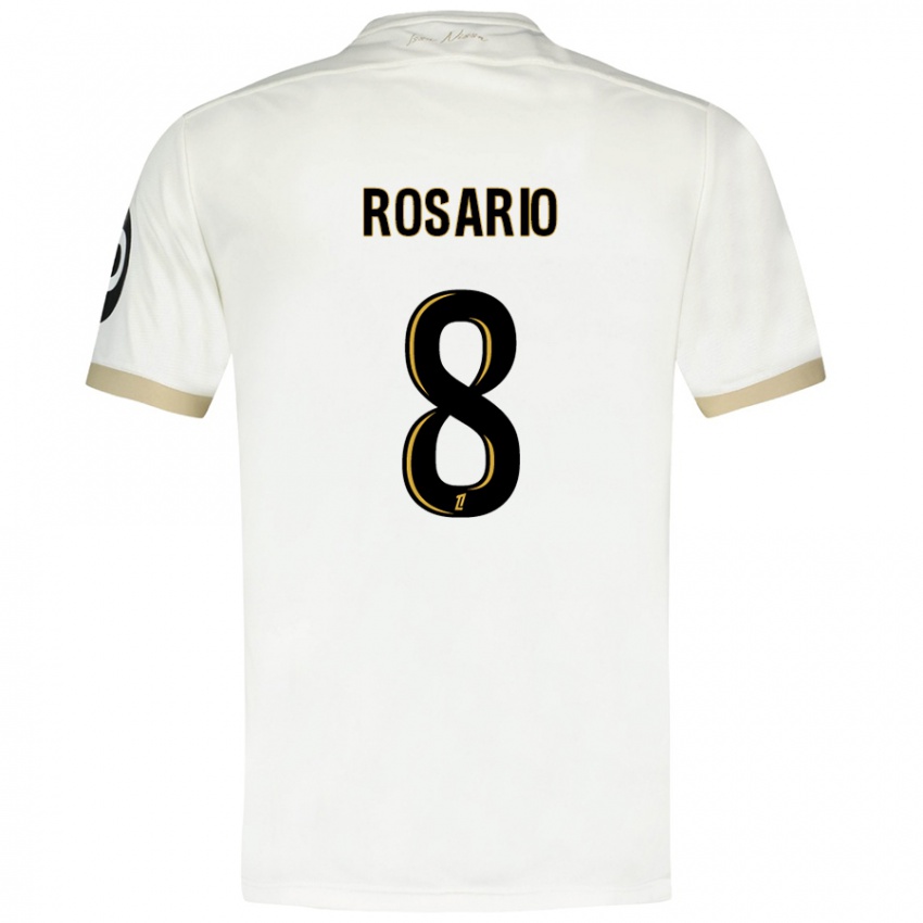 Kinder Pablo Rosario #8 Weißgold Auswärtstrikot Trikot 2024/25 T-Shirt