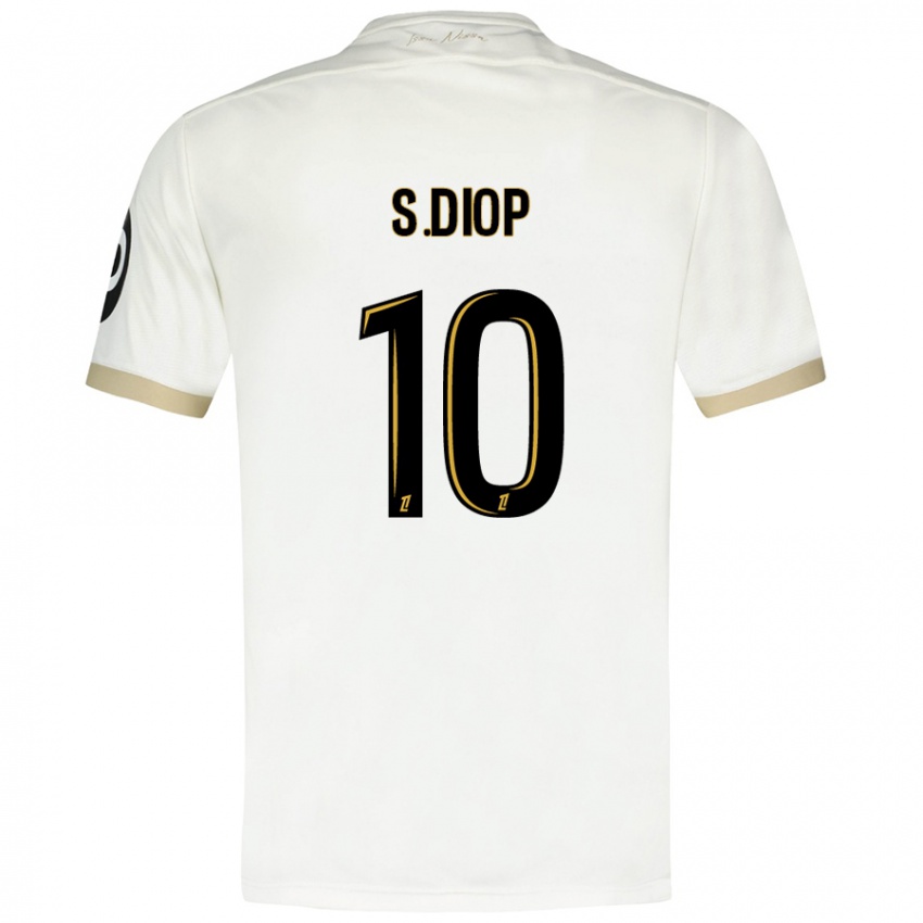 Kinder Sofiane Diop #10 Weißgold Auswärtstrikot Trikot 2024/25 T-Shirt