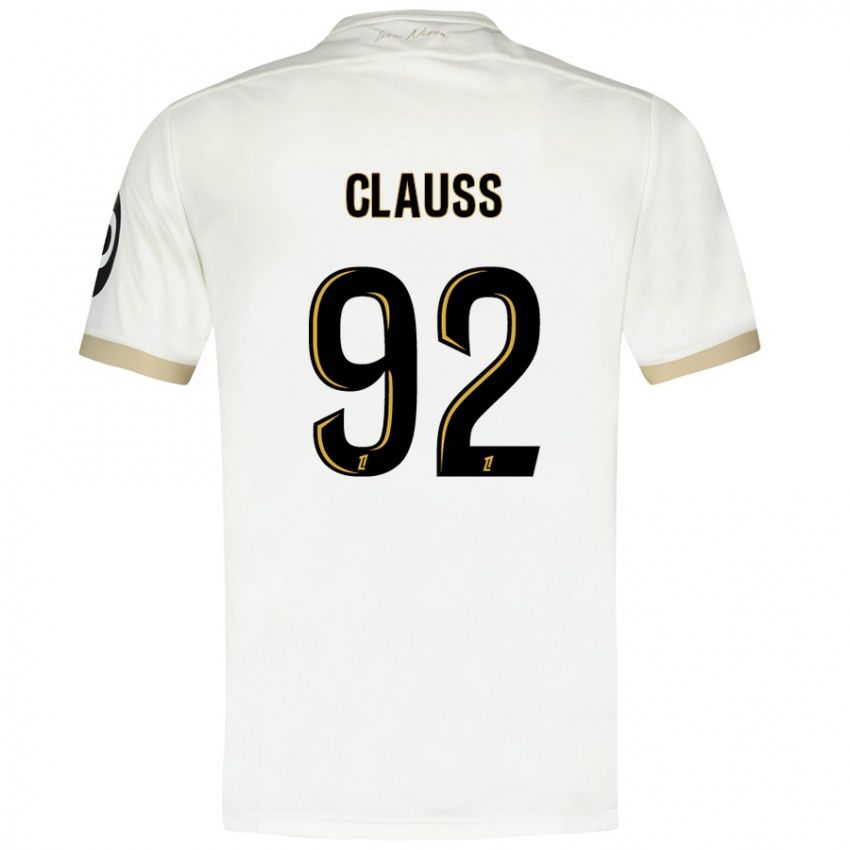 Kinder Jonathan Clauss #92 Weißgold Auswärtstrikot Trikot 2024/25 T-Shirt