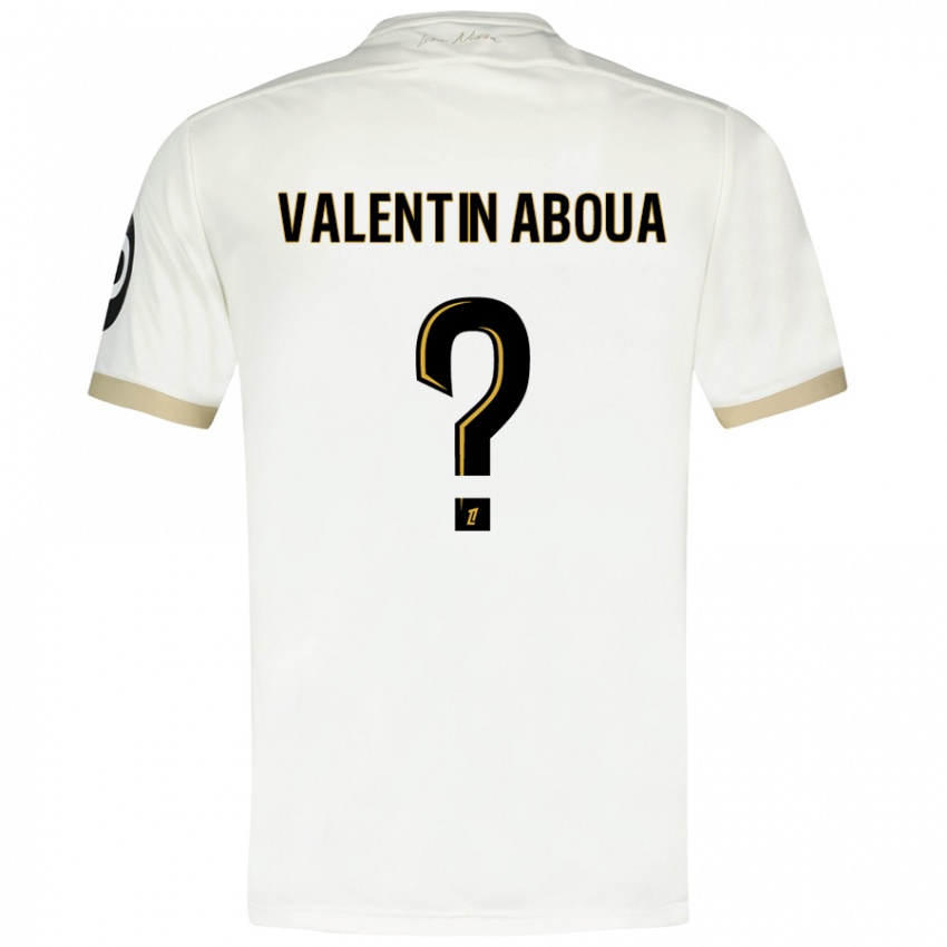 Kinder Louis Valentin Aboua #0 Weißgold Auswärtstrikot Trikot 2024/25 T-Shirt