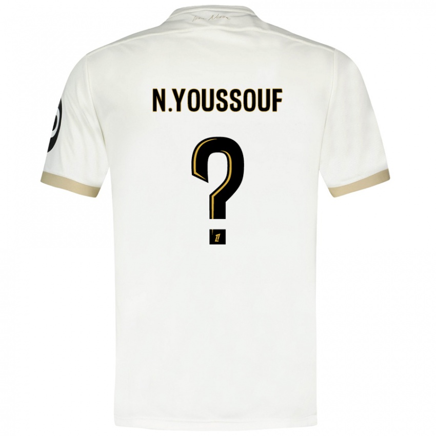 Kinder Naké Youssouf #0 Weißgold Auswärtstrikot Trikot 2024/25 T-Shirt