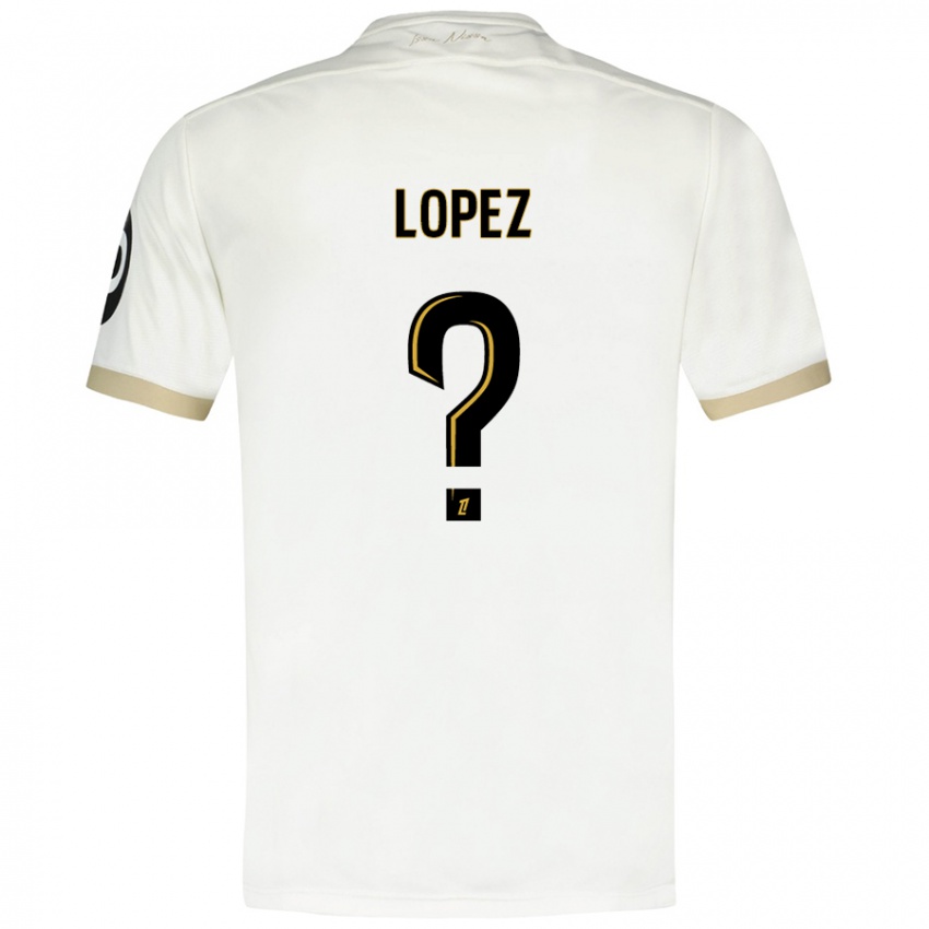 Kinder Kylian Lopez #0 Weißgold Auswärtstrikot Trikot 2024/25 T-Shirt