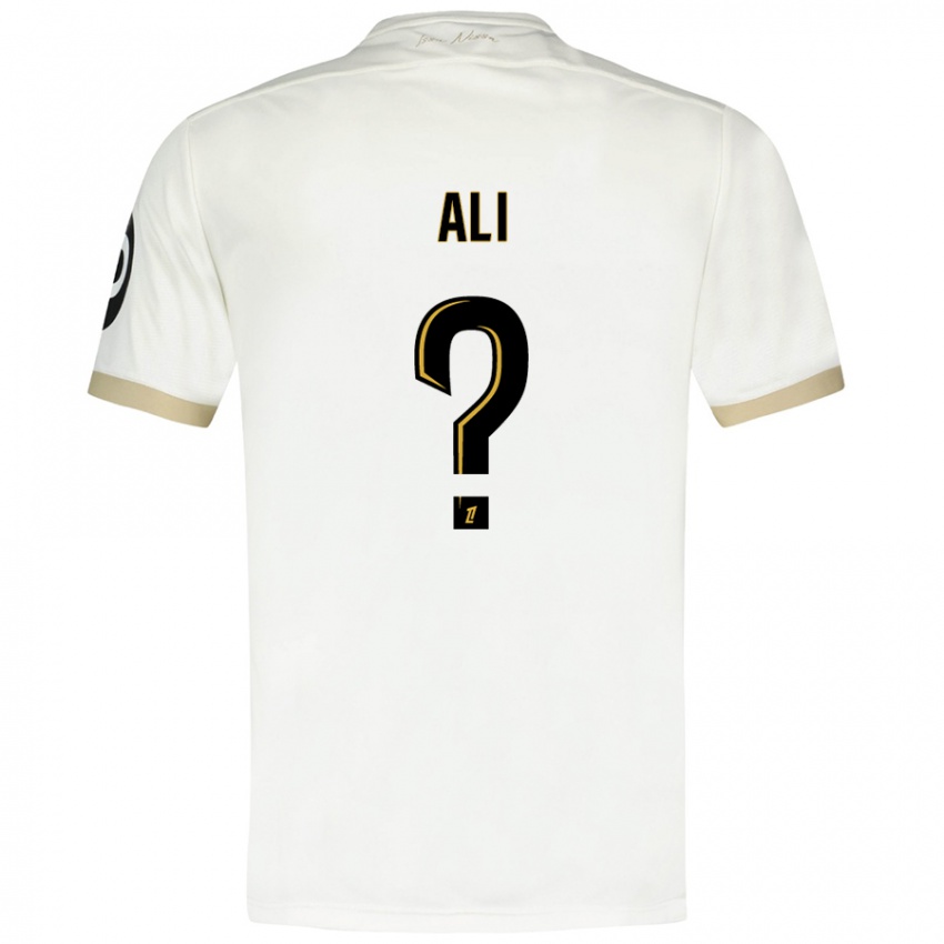 Kinder Kéfren Ali #0 Weißgold Auswärtstrikot Trikot 2024/25 T-Shirt