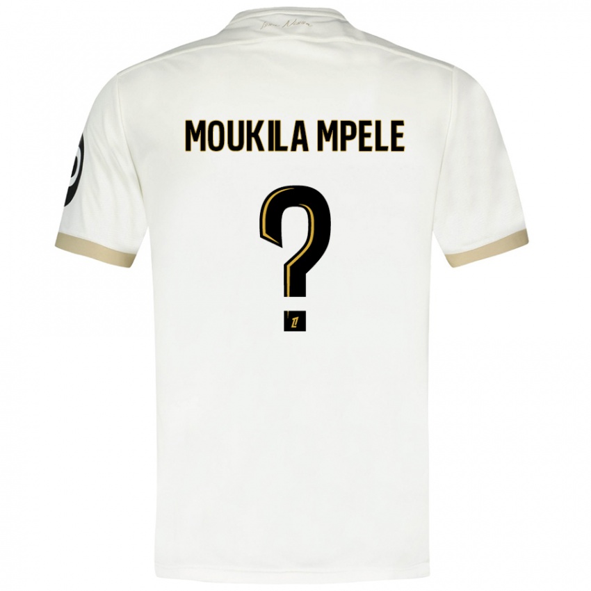 Kinder Beny Moukila Mpele #0 Weißgold Auswärtstrikot Trikot 2024/25 T-Shirt