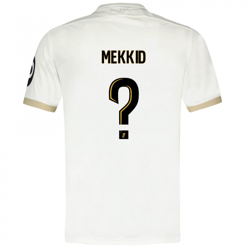 Kinder Ayoub Mekkid #0 Weißgold Auswärtstrikot Trikot 2024/25 T-Shirt