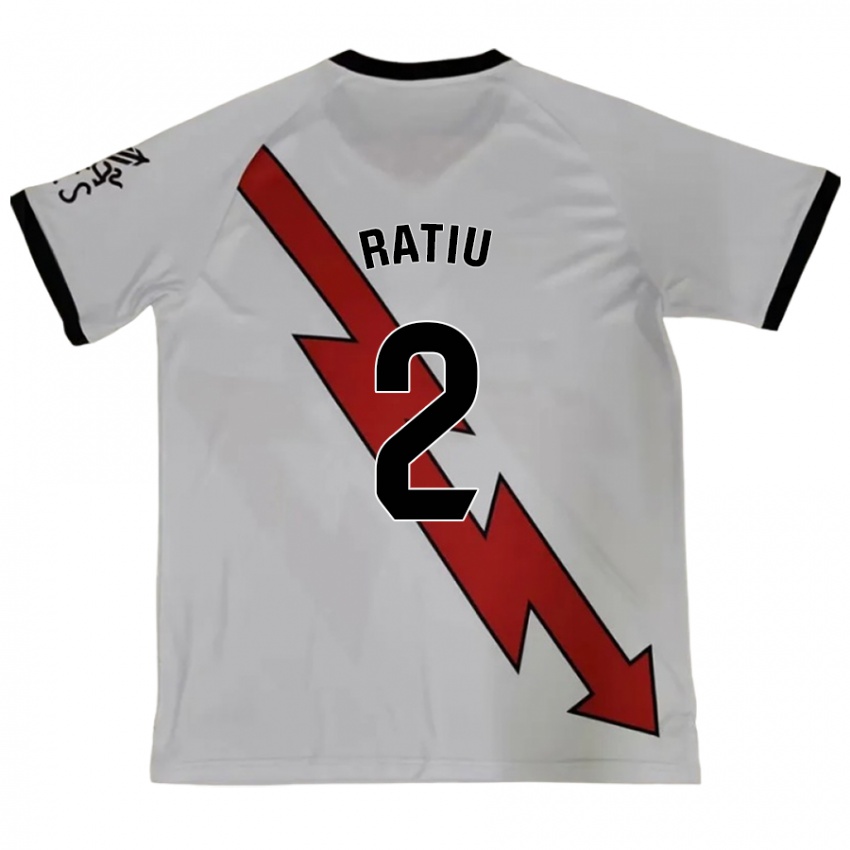 Kinder Andrei Rațiu #2 Rot Auswärtstrikot Trikot 2024/25 T-Shirt