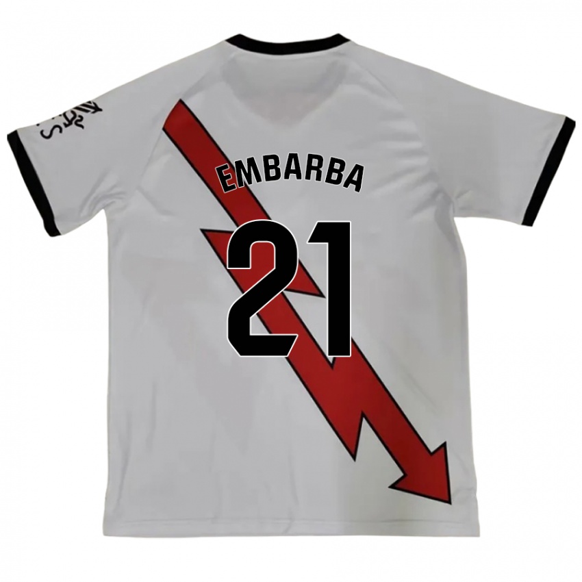 Kinder Adrián Embarba #21 Rot Auswärtstrikot Trikot 2024/25 T-Shirt