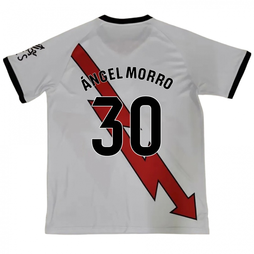 Kinder Miguel Ángel Morro #30 Rot Auswärtstrikot Trikot 2024/25 T-Shirt