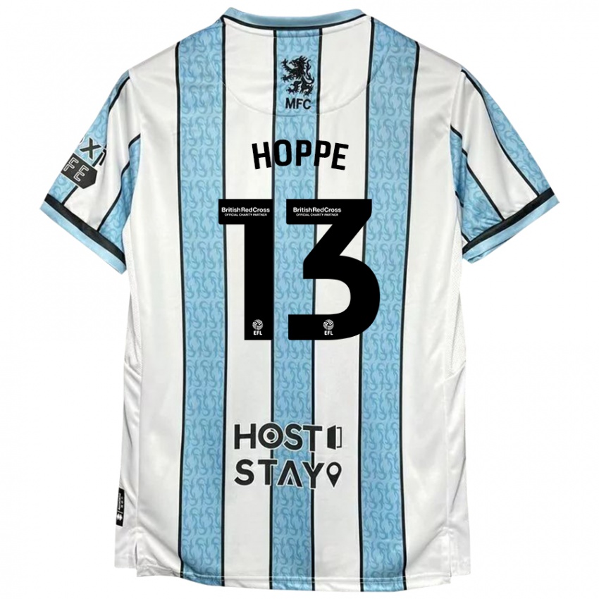 Kinder Matthew Hoppe #13 Weiß Blau Auswärtstrikot Trikot 2024/25 T-Shirt