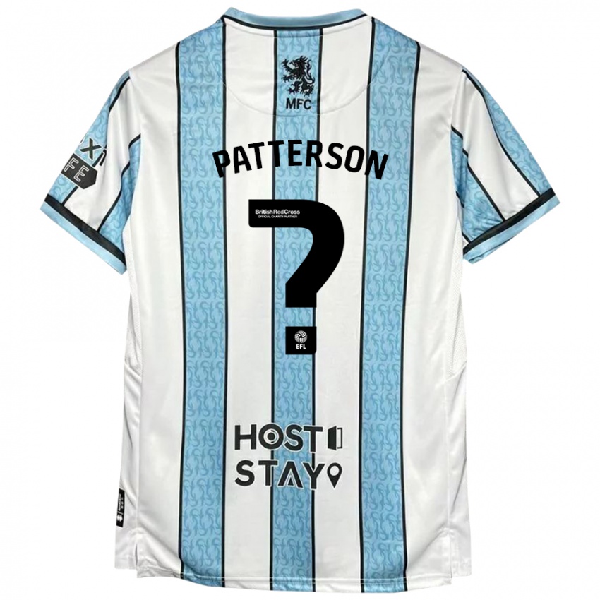 Kinder Jack Patterson #0 Weiß Blau Auswärtstrikot Trikot 2024/25 T-Shirt