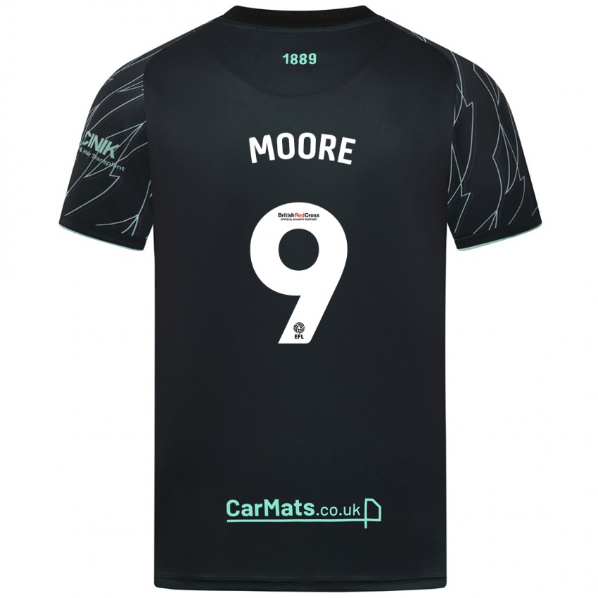 Kinder Kieffer Moore #9 Schwarz Grün Auswärtstrikot Trikot 2024/25 T-Shirt