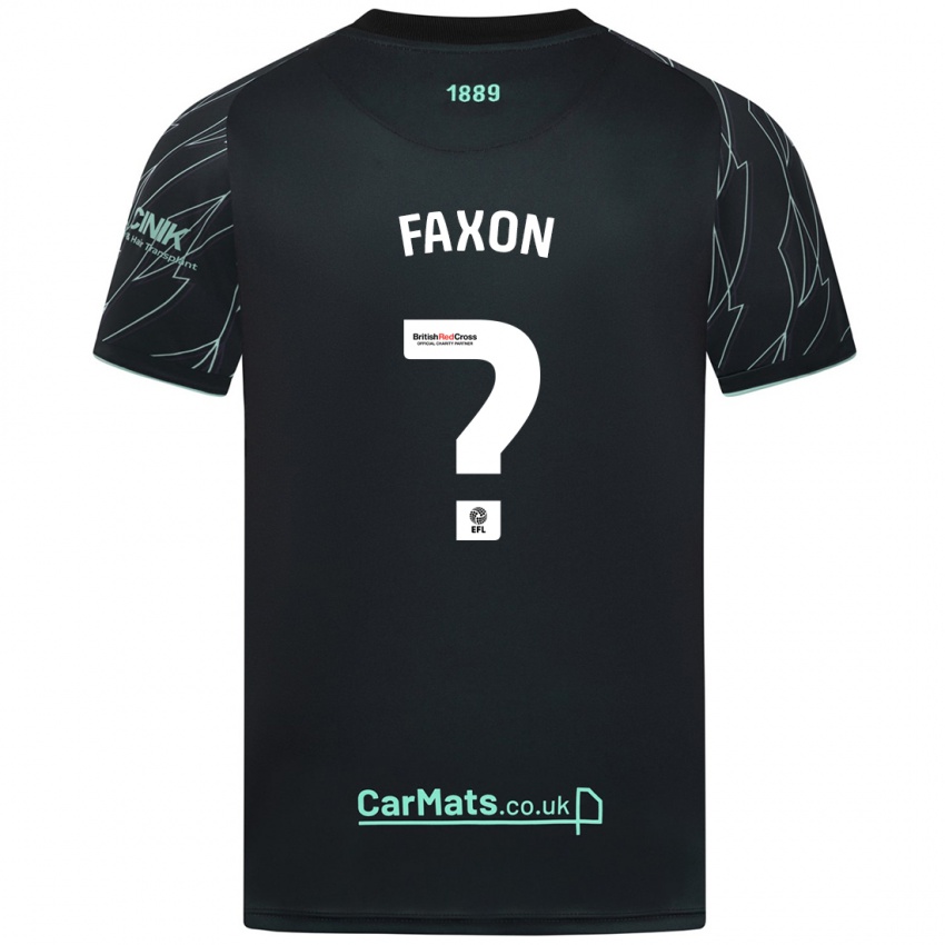 Kinder Luke Faxon #0 Schwarz Grün Auswärtstrikot Trikot 2024/25 T-Shirt