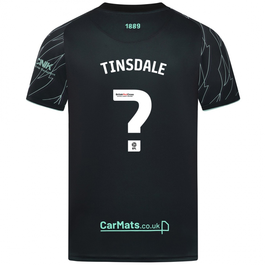 Kinder Jay Tinsdale #0 Schwarz Grün Auswärtstrikot Trikot 2024/25 T-Shirt