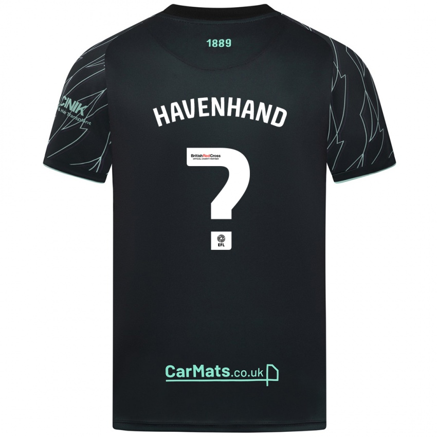 Kinder Kurtis Havenhand #0 Schwarz Grün Auswärtstrikot Trikot 2024/25 T-Shirt