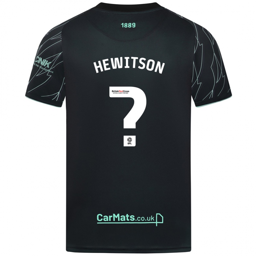 Kinder Coby Hewitson #0 Schwarz Grün Auswärtstrikot Trikot 2024/25 T-Shirt