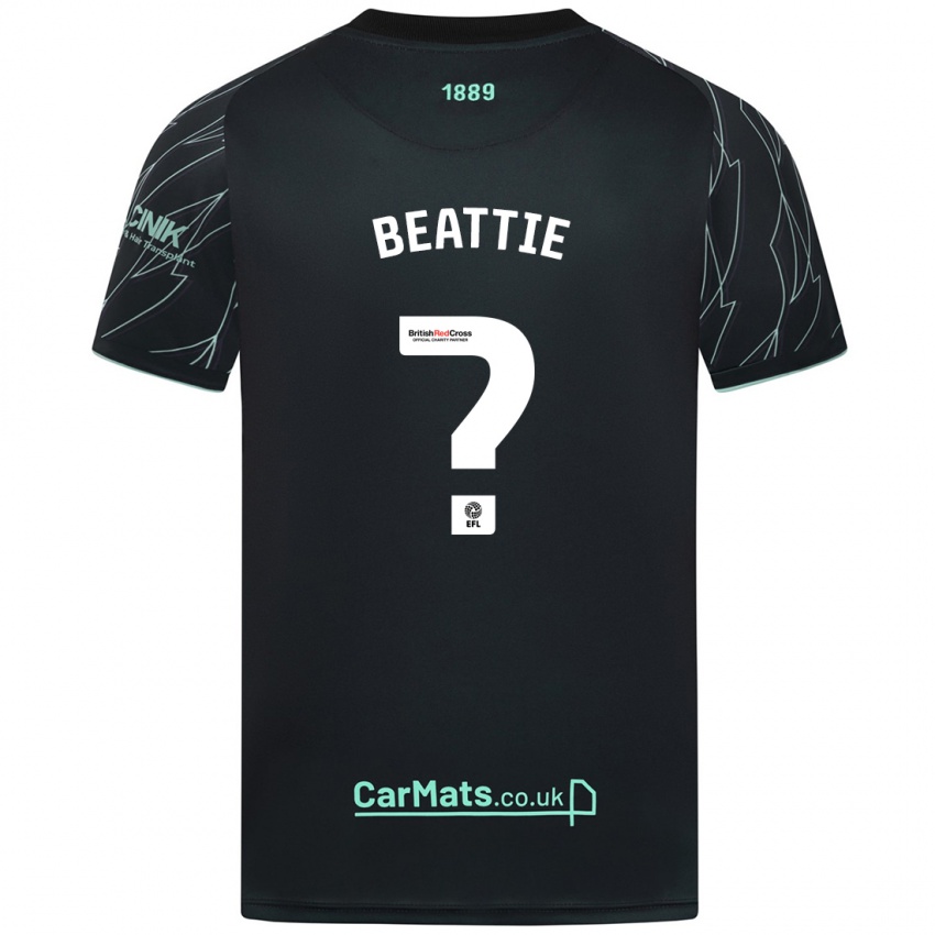 Kinder Jevan Beattie #0 Schwarz Grün Auswärtstrikot Trikot 2024/25 T-Shirt