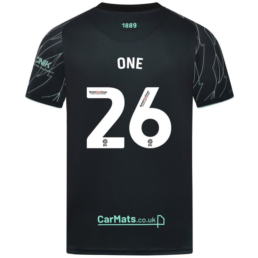 Kinder Ryan Oné #26 Schwarz Grün Auswärtstrikot Trikot 2024/25 T-Shirt