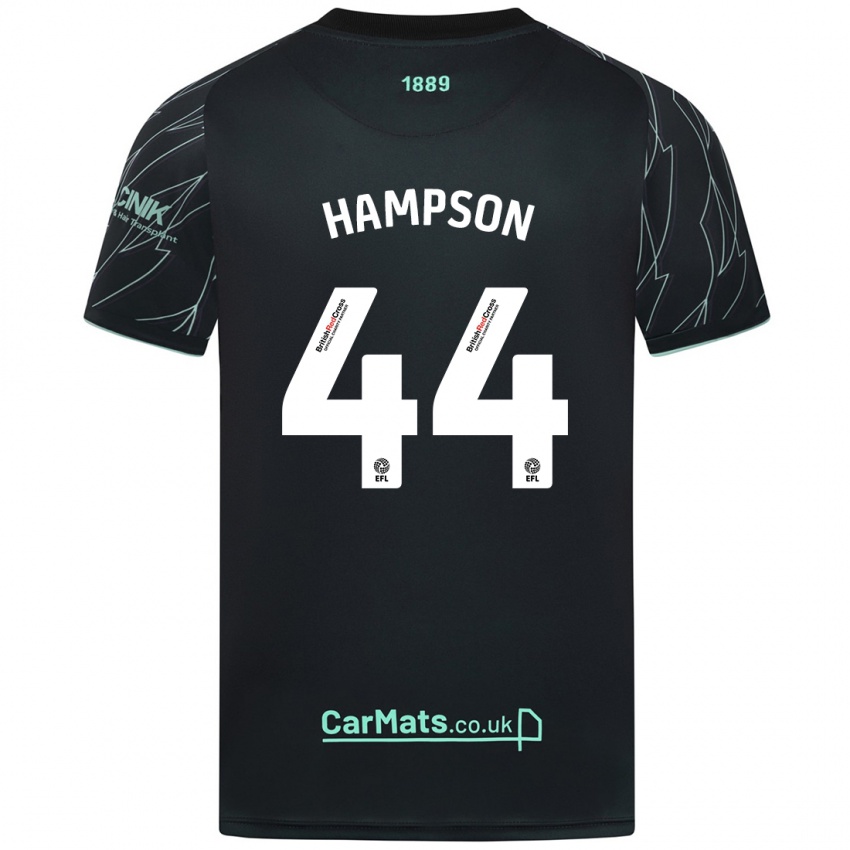 Kinder Owen Hampson #44 Schwarz Grün Auswärtstrikot Trikot 2024/25 T-Shirt