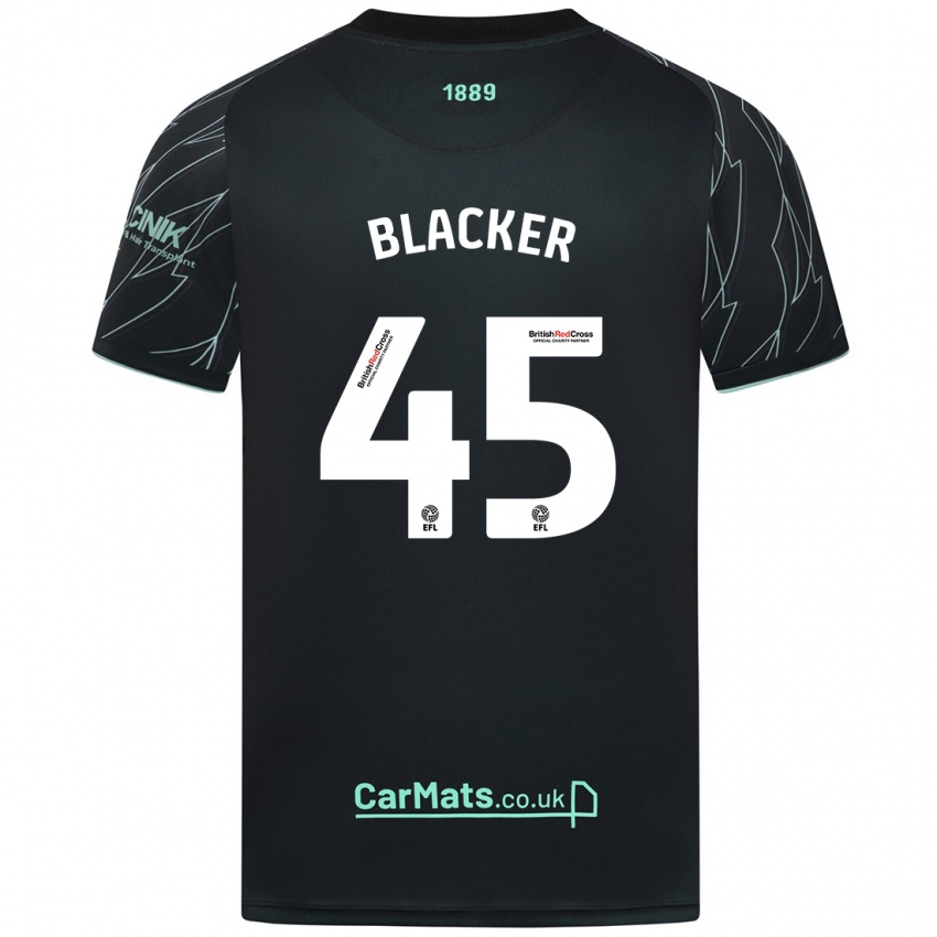 Kinder Billy Blacker #45 Schwarz Grün Auswärtstrikot Trikot 2024/25 T-Shirt