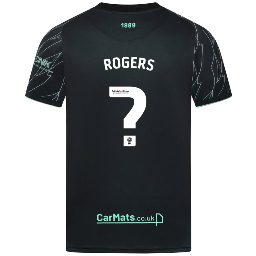 Kinder Sian Rogers #0 Schwarz Grün Auswärtstrikot Trikot 2024/25 T-Shirt