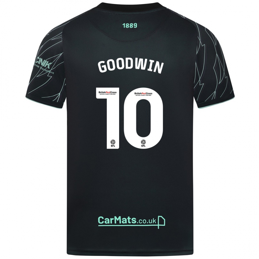 Kinder Isobel Goodwin #10 Schwarz Grün Auswärtstrikot Trikot 2024/25 T-Shirt