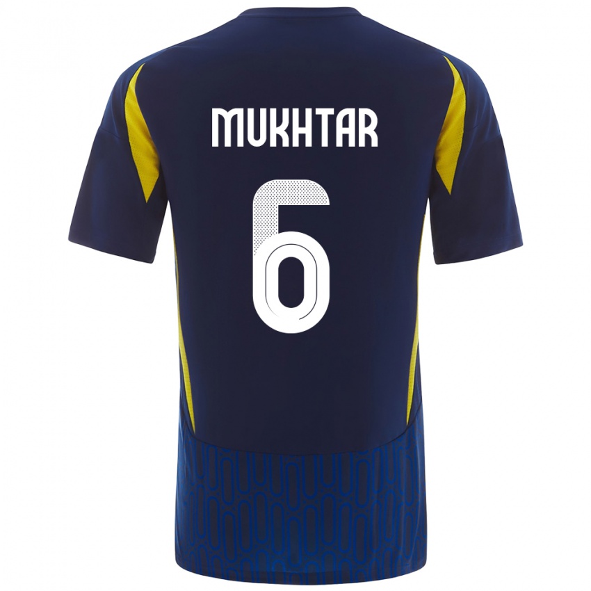 Kinder Mukhtar Ali #6 Blau Gelb Auswärtstrikot Trikot 2024/25 T-Shirt