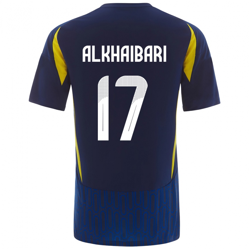 Kinder Abdullah Al-Khaibari #17 Blau Gelb Auswärtstrikot Trikot 2024/25 T-Shirt