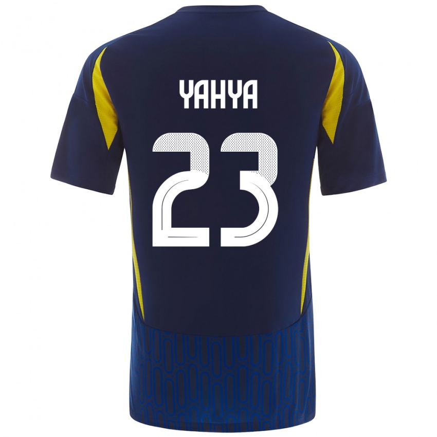 Kinder Ayman Yahya #23 Blau Gelb Auswärtstrikot Trikot 2024/25 T-Shirt