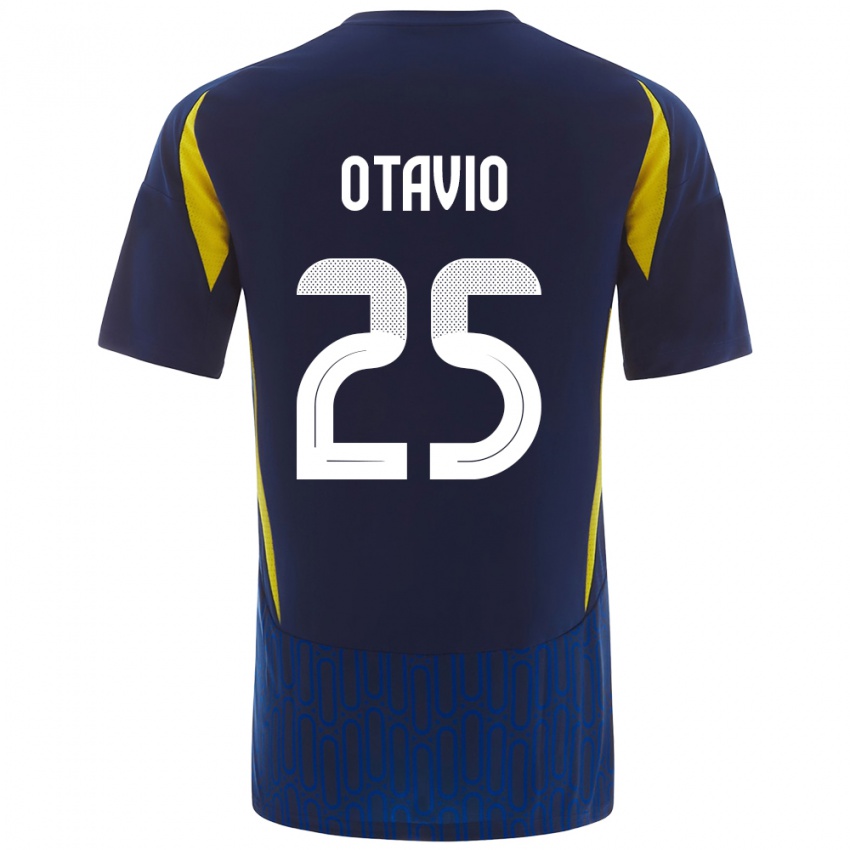 Kinder Otavio #25 Blau Gelb Auswärtstrikot Trikot 2024/25 T-Shirt