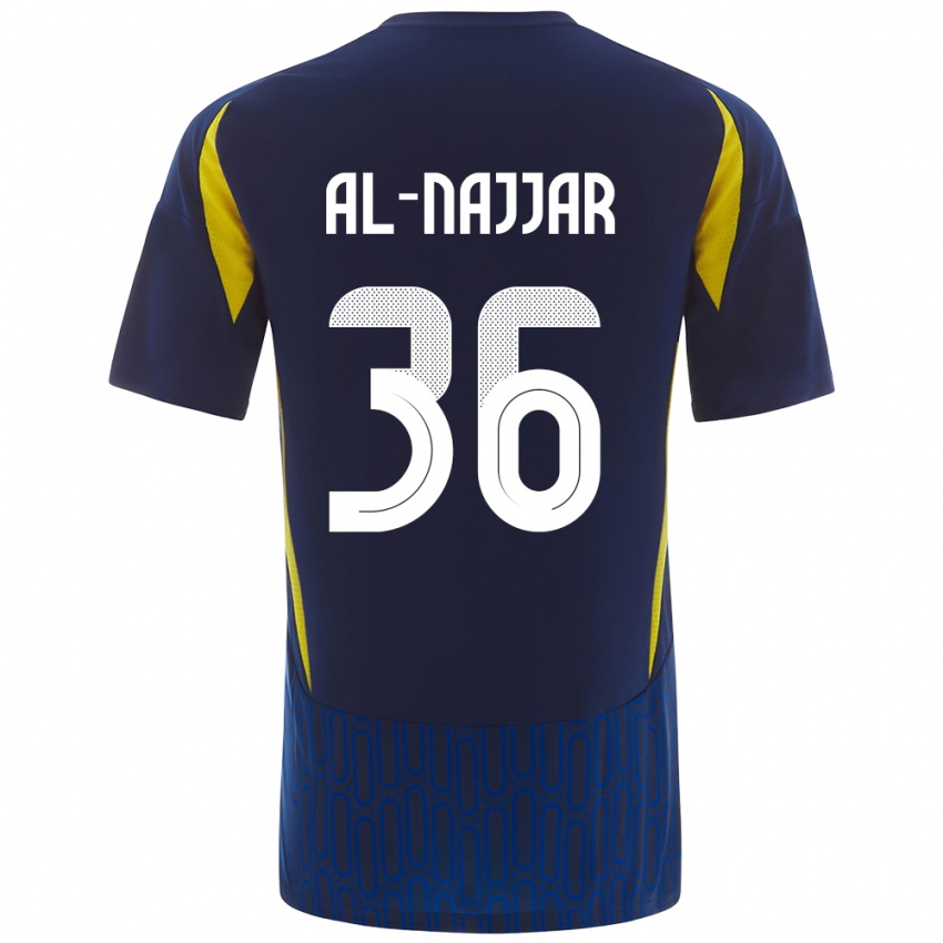 Kinder Raghed Al-Najjar #36 Blau Gelb Auswärtstrikot Trikot 2024/25 T-Shirt