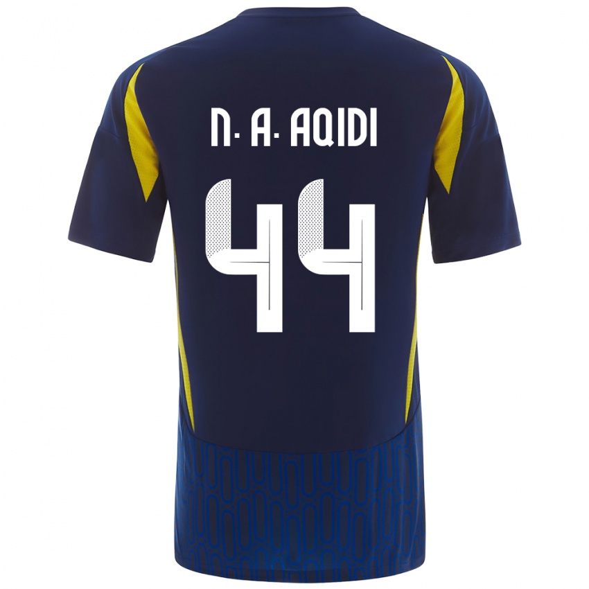 Kinder Nawaf Al-Aqidi #44 Blau Gelb Auswärtstrikot Trikot 2024/25 T-Shirt