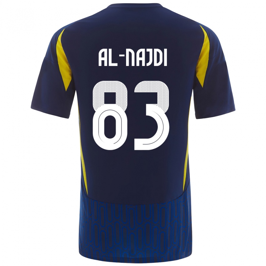 Kinder Salem Al-Najdi #83 Blau Gelb Auswärtstrikot Trikot 2024/25 T-Shirt