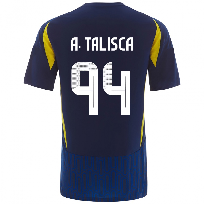 Kinder Talisca #94 Blau Gelb Auswärtstrikot Trikot 2024/25 T-Shirt